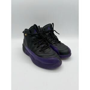 Kids Air Jordon 12 Retro Field Purple & Black Size Boys 13C High Top Sneakers